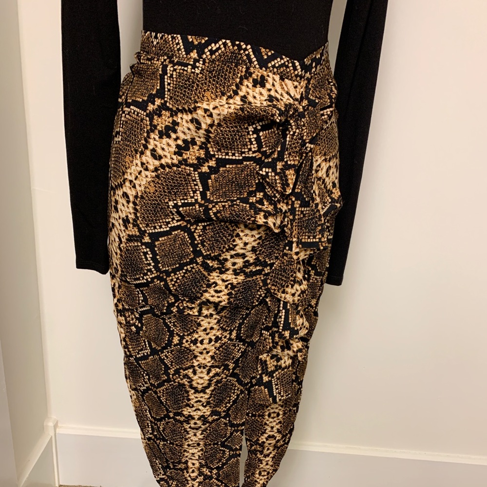 Snake Print Pencil Skirt